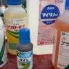 りんご農家が説明する展着剤メージ